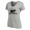 Thumbnail image for  Womens Plus Heather Grey V Neck T Shirt