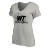 Thumbnail image for  Womens Plus Heather Grey V Neck T Shirt