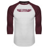 Thumbnail image for  White/Maroon Raglan Baseball T Shirt