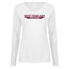 Thumbnail image for  Womens White Long Sleeve V Neck Tee 
