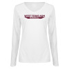 Thumbnail image for  Womens White Long Sleeve V Neck Tee 