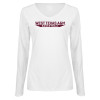 Thumbnail image for  Womens White Long Sleeve V Neck Tee 