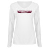 Thumbnail image for  Womens White Long Sleeve V Neck Tee 