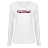 Thumbnail image for  Womens White Long Sleeve V Neck Tee 