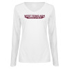 Thumbnail image for  Womens White Long Sleeve V Neck Tee 