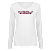 Thumbnail image for  Womens White Long Sleeve V Neck Tee 