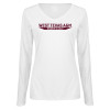 Thumbnail image for  Womens White Long Sleeve V Neck Tee 