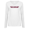 Thumbnail image for  Womens White Long Sleeve V Neck Tee 