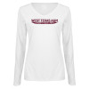 Thumbnail image for  Womens White Long Sleeve V Neck Tee 