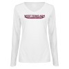 Thumbnail image for  Womens White Long Sleeve V Neck Tee 