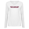 Thumbnail image for  Womens White Long Sleeve V Neck Tee 