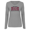 Thumbnail image for  Womens Grey Long Sleeve V Neck Tee 