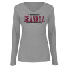 Thumbnail image for  Womens Grey Long Sleeve V Neck Tee 