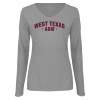 Thumbnail image for  Womens Grey Long Sleeve V Neck Tee 