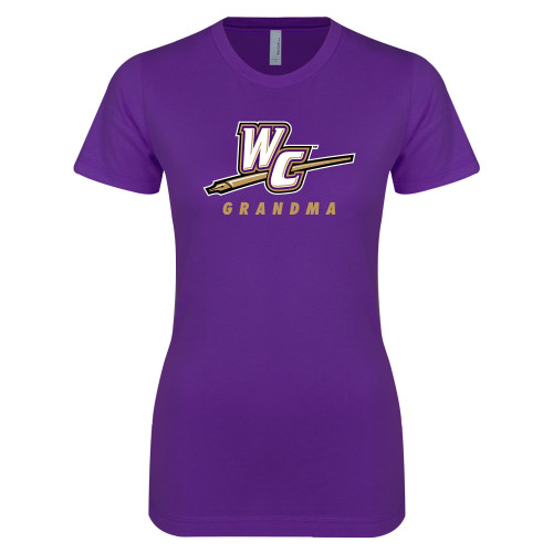 Next Level Womens Purple Boyfriend Tee - Grandma