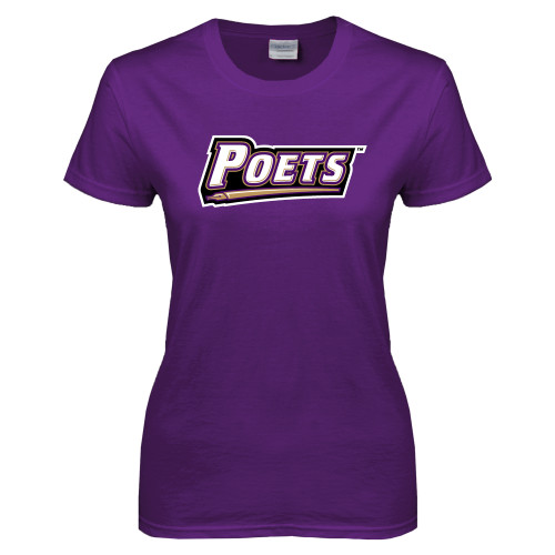  Womens Purple Short Sleeve Tee - Poets