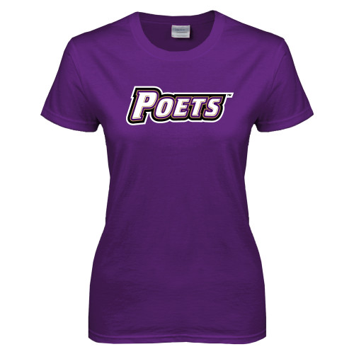  Womens Purple Short Sleeve Tee - Poets