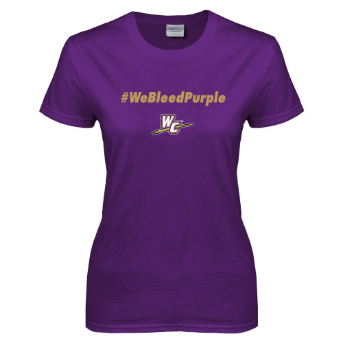  Womens Purple Short Sleeve Tee - We Bleed Purple