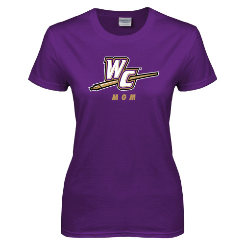  Womens Purple Short Sleeve Tee - Mom
