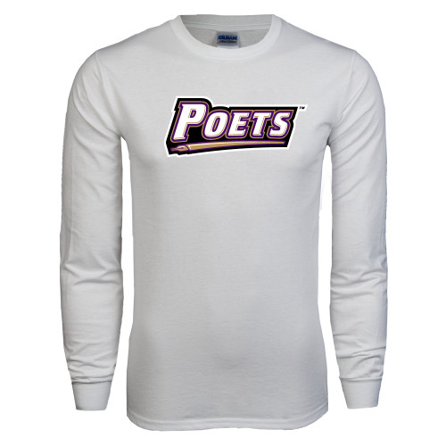  White Long Sleeve T Shirt - Poets