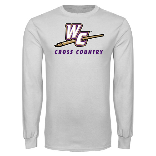  White Long Sleeve T Shirt - Cross Country