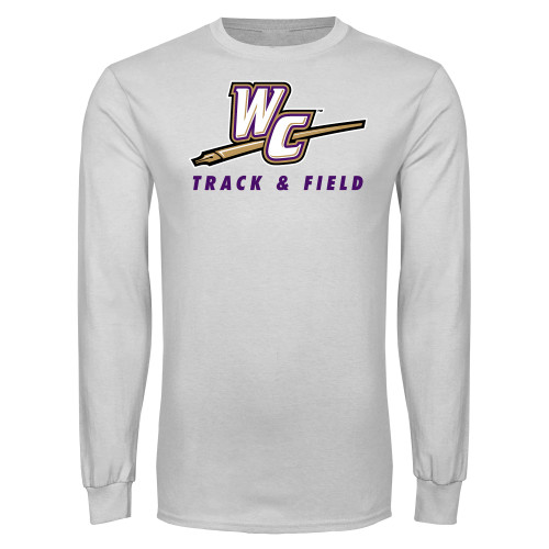  White Long Sleeve T Shirt - Track & Field