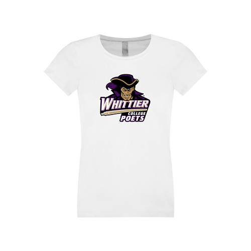 Next Level Girls White Fashion Fit T Shirt - Primary Mark