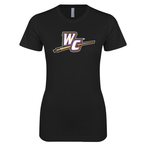 Next Level Womens Black Boyfriend Tee - WC with Pen