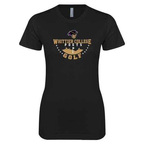  Next Level Womens Black Boyfriend Tee - Golf