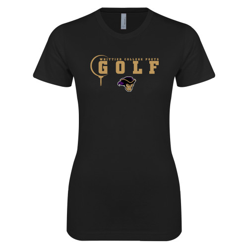  Next Level Womens Black Boyfriend Tee - Golf