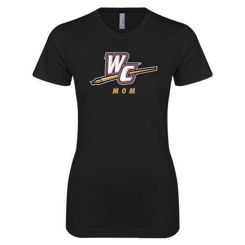 Next Level Womens Black Boyfriend Tee - Mom