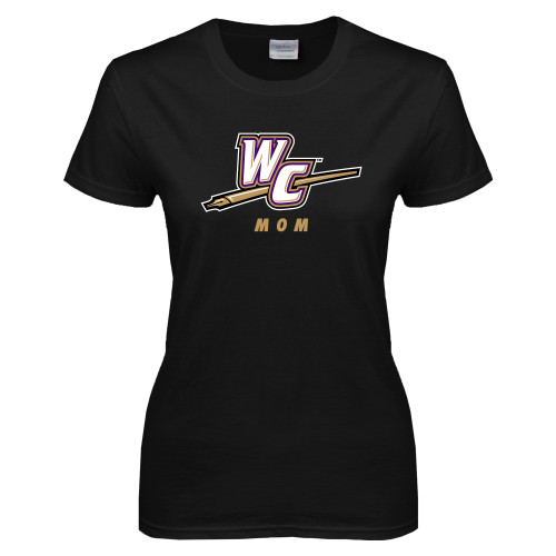  Womens Black Short Sleeve Tee - Mom