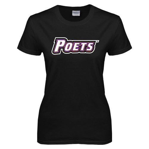  Womens Black Short Sleeve Tee - Poets