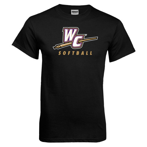  Black T Shirt - Softball