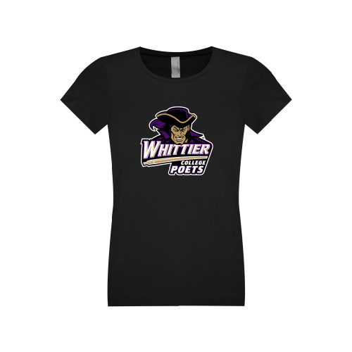  Next Level Girls Black Fashion Fit T Shirt - Primary Mark
