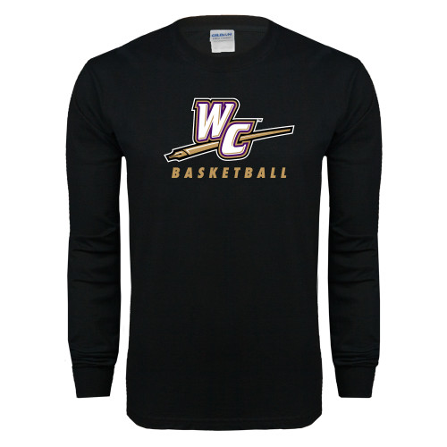  Black Long Sleeve T Shirt - Basketball