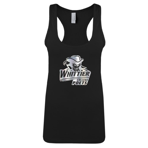  Next Level Womens Black Racerback Tank  - Primary Mark Foil