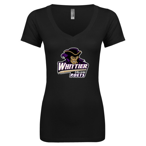  Next Level Womens Black Ideal V Tee - Primary Mark