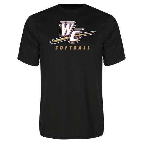  Black Performance Tee - Softball