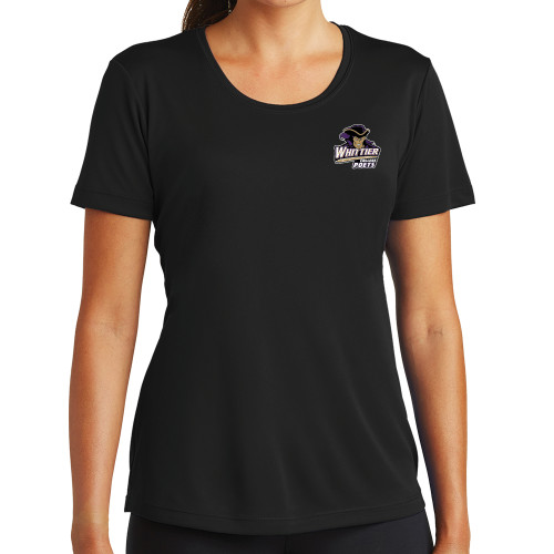  Womens Black Performance Tee - Primary Mark