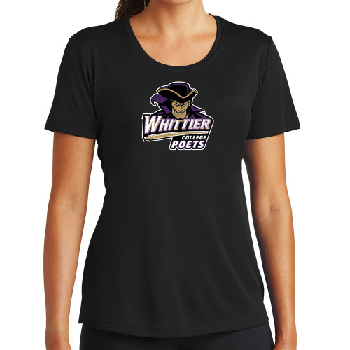  Womens Black Performance Tee - Primary Mark