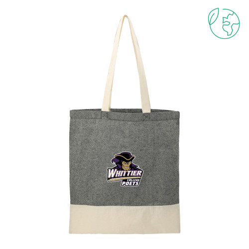  Split Recycled Black Cotton Twill Convention Tote - Primary Mark