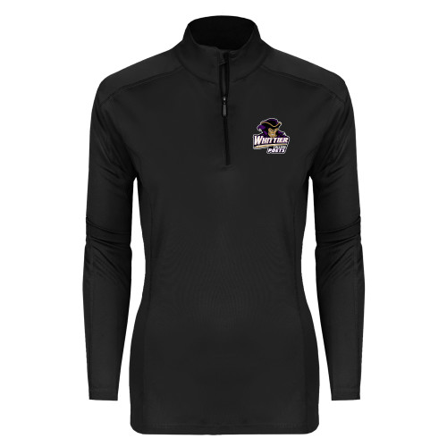  Syntrel Womens Black Interlock 1/4 Zip - Primary Mark