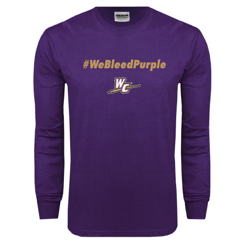  Purple Long Sleeve T Shirt - We Bleed Purple