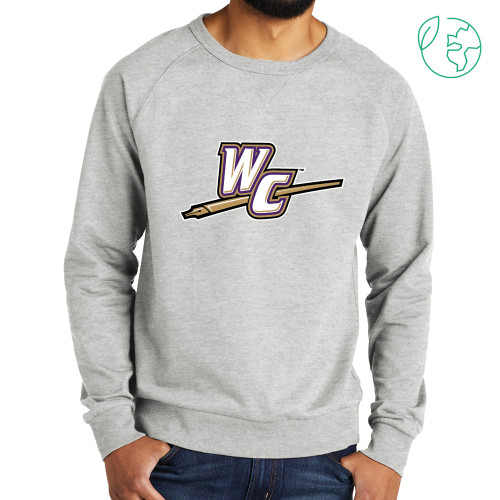  Allmade Light Grey Organic French Terry Crewneck Sweatshirt - WC with Pen