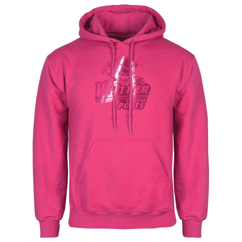  Womens Fuchsia Fleece Hoodie - Primary Mark Foil