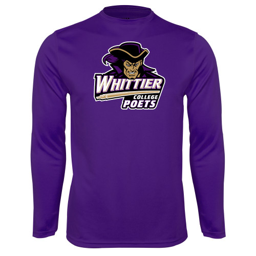  Purple Performance Long Sleeve Shirt - Primary Mark