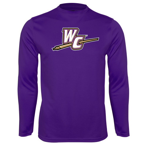  Purple Performance Long Sleeve Shirt - WC with Pen