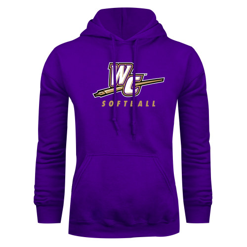  Purple Fleece Hoodie - Softball