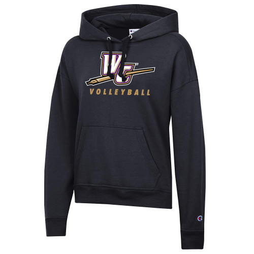  Champion Womens Black Powerblend Pullover Hood - Volleyball